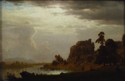 En el Sweetwater cerca de la Puerta del Diablo de Albert Bierstadt