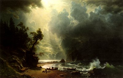 Puget Sound en la costa del Pacífico de Albert Bierstadt