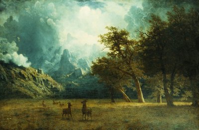 Tormenta en el pico Laramie de Albert Bierstadt