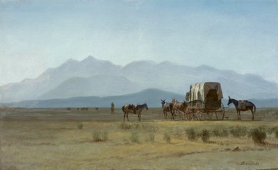 Carro del agrimensor en las Montañas Rocosas de Albert Bierstadt