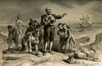 Desembarco de los peregrinos, 1877 de Albert Bobbett