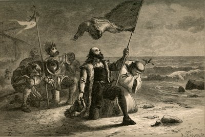 El desembarco de Colón, 1877 de Albert Bobbett