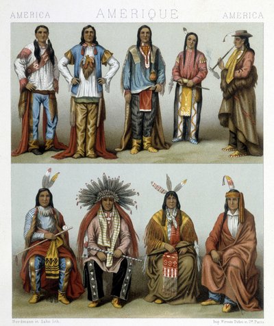 Ilustración en “Le costume historique” de Racinet de Albert Charles August Racinet