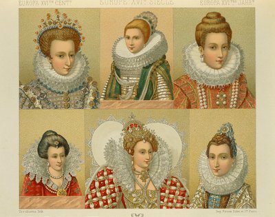 "Le Costume Historique" (La Historia Completa del Traje) por Auguste Racinet, Volumen IV de Albert Charles August Racinet