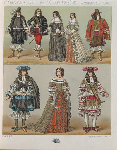 "Le Costume Historique" (La Historia Completa del Traje) por Auguste Racinet, Volumen V de Albert Charles August Racinet