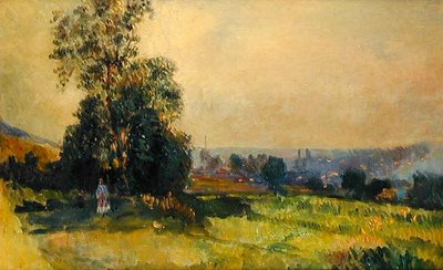 Una Joven en un Paisaje de Albert Charles Lebourg
