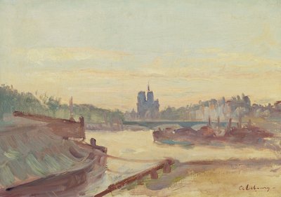 Notre Dame de París (óleo sobre lienzo) de Albert Charles Lebourg
