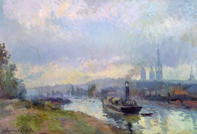 Remolcadores en Ruan, 1903 de Albert Charles Lebourg