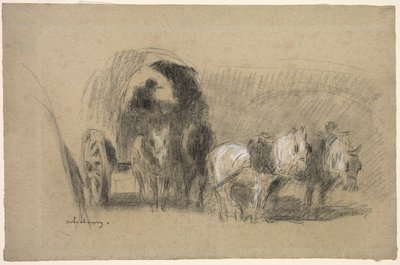 Un Chariot de farinier, c. 1895 de Albert Charles Lebourg