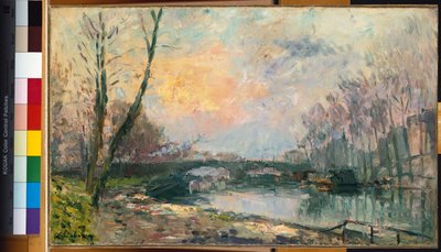 Vista del Sena, París de Albert Charles Lebourg