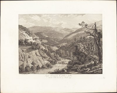 Al pie del monte Catillo, llamado monte de la Cruz en Tívoli de Albert Christoph Dies