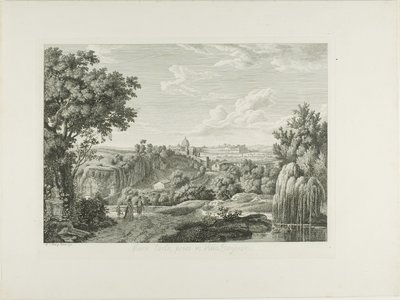 Vista de la muralla serpenteante de Villa Borghese de Albert Christoph Dies