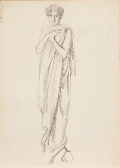 Aino Ackté como Alcestis, boceto de Albert Edelfelt