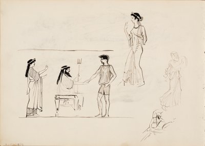 Figuras masculinas y femeninas antiguas de Albert Edelfelt
