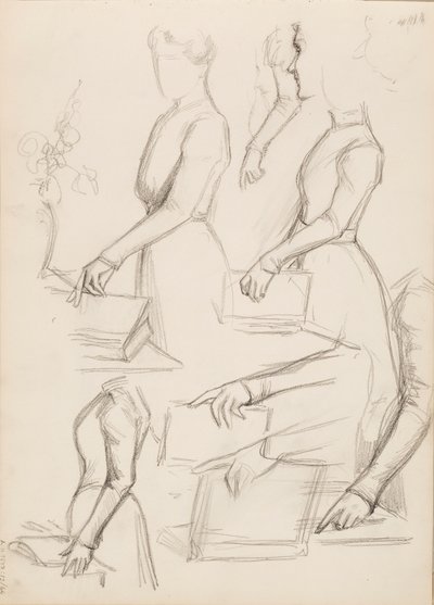 Camille Vallery-Radot, boceto para retrato de Albert Edelfelt