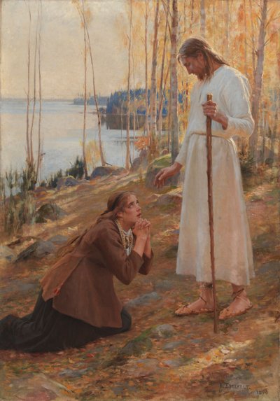 Cristo y María Magdalena, una leyenda finlandesa de Albert Edelfelt