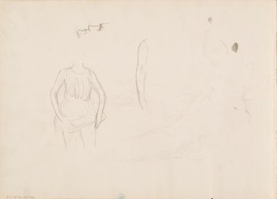 Mujer levantándose la falda, cara, brazo de Albert Edelfelt
