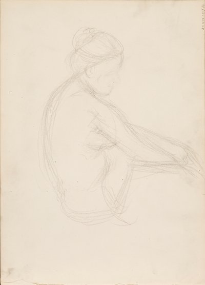 Sentarse desnudo de Albert Edelfelt