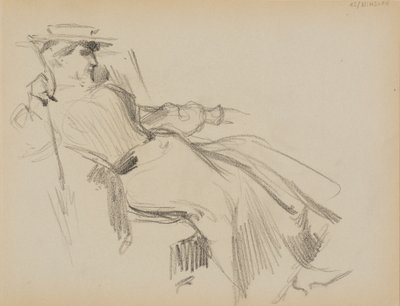 Mujer sentada de Albert Edelfelt