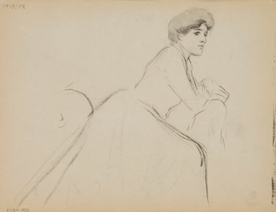 Mujer sentada, de perfil de Albert Edelfelt
