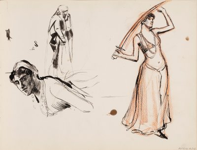 Tres personajes femeninos de Albert Edelfelt