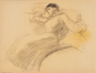 Mujer descansando de Albert Edelfelt