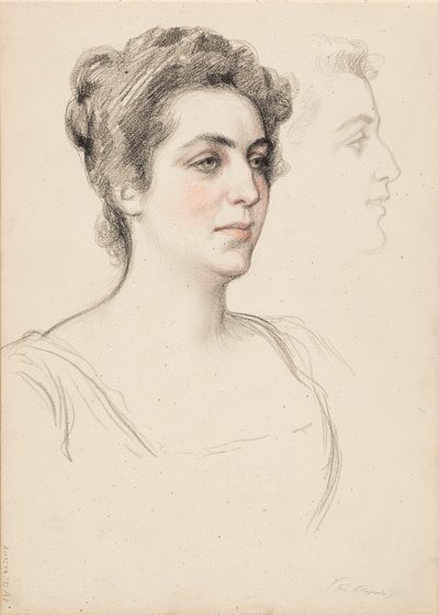 Boceto para un retrato de mujer de Albert Edelfelt
