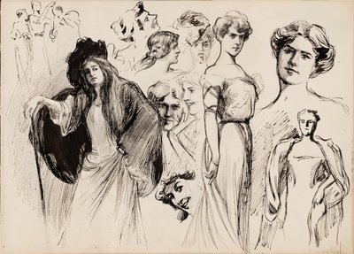 Cifras femeninas de Albert Edelfelt