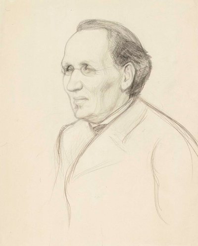 Estudio de retrato del profesor Strömborg, busto de Albert Edelfelt