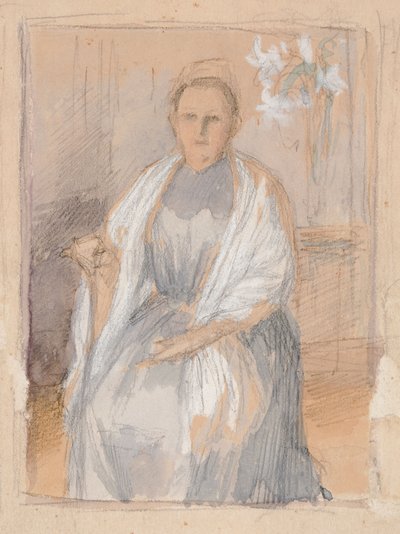 Retrato de la señora Anna Sinebrychoff, boceto de Albert Edelfelt
