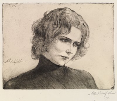 Retrato de la actriz Elli Grahn-Niska; La actriz Elli Grahn-Niska de Albert Edelfelt