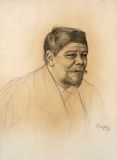 Retrato del escultor Robert Stigell de Albert Edelfelt