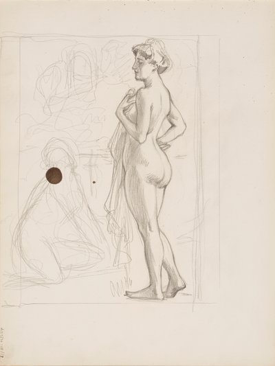 Desnudo de pie y sentado de Albert Edelfelt