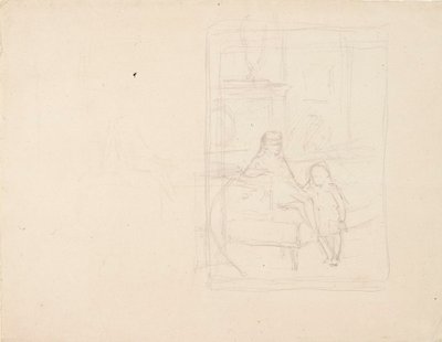 Dibujo para Miguel y Xenia, hijos del zar Alejandro III de Albert Edelfelt