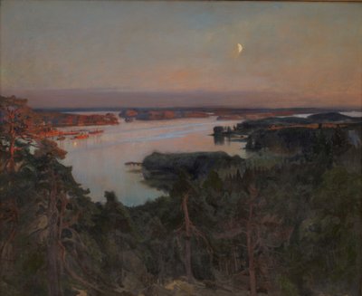 Noche de verano, fiordo de Haiko de Albert Gustaf Aristides Edelfelt