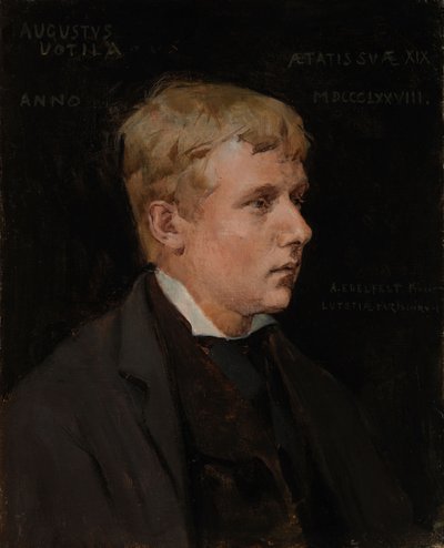 El artista Aukusti Uotila, boceto para «El duque Karl insultando el cadáver de Klaus Fleming» de Albert Edelfelt