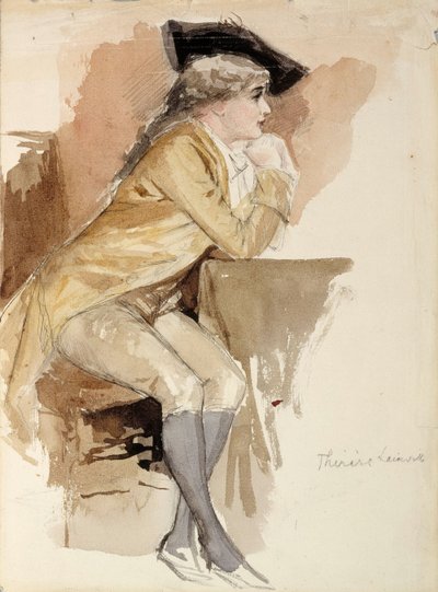 Thérèse Lainville vestida al estilo del siglo XVIII de Albert Edelfelt