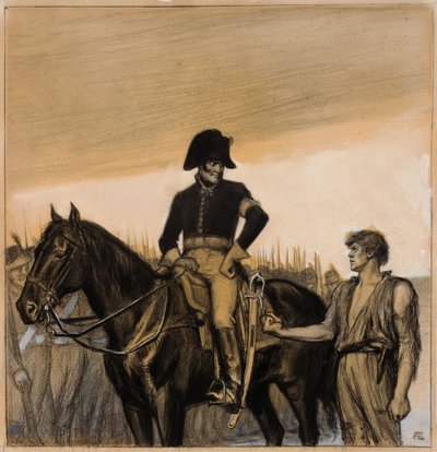 Este puño es mi protección (ilustración original para «Las aventuras del alférez Stål») de Albert Edelfelt