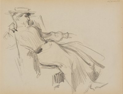 Mujer sentada de Albert Edelfelt