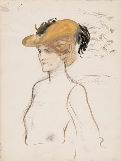 Mujer con sombrero de Albert Edelfelt