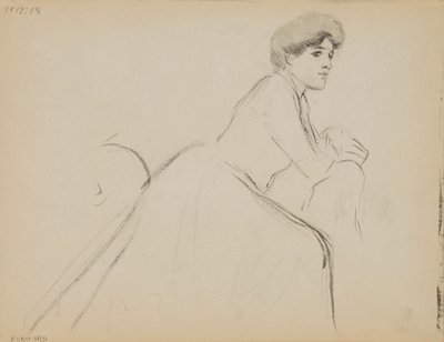 Mujer sentada, de perfil de Albert Edelfelt