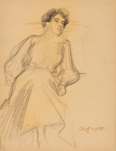 Mujer sentada de Albert Edelfelt