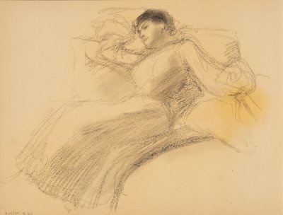 Mujer descansando de Albert Edelfelt