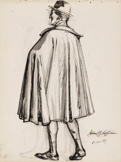 Hombre con capa de Albert Edelfelt