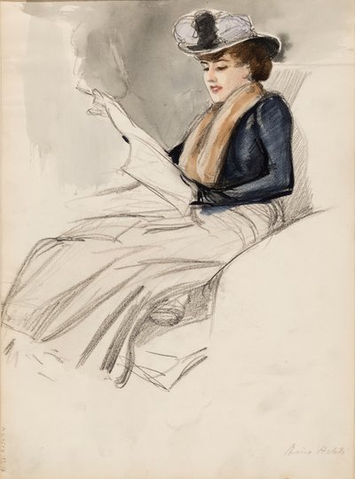 Mujer sentada, Aino Ackté de Albert Edelfelt