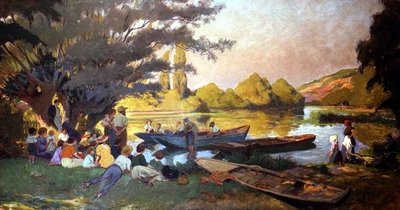 Escena de picnic de Albert Edouard Puyplat