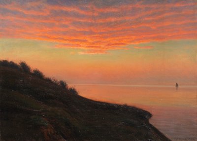 Estado de ánimo vespertino en la costa danesa, 1920 de Albert Edvard Wang