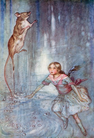 Ilustración para Alicia en el País de las Maravillas (litografía en color) de Albert Edward Jackson