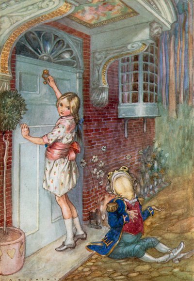 Ilustración para Alicia en el País de las Maravillas (litografía en color) de Albert Edward Jackson