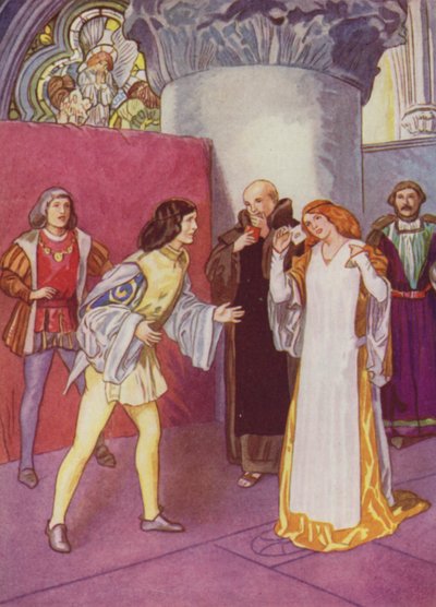 Shakespeare: Mucho ruido y pocas nueces (litografía en color) de Albert Edward Jackson